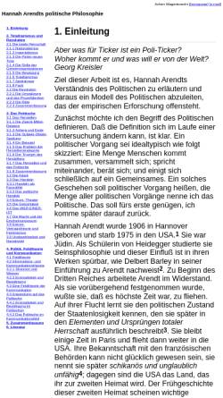 Vorschau der mobilen Webseite achimwagenknecht.de, Einführung in Hannah Arendts politische Philosophie
