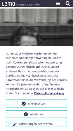 Vorschau der mobilen Webseite www.dhm.de, Tabellarisch strukturierte Biographie