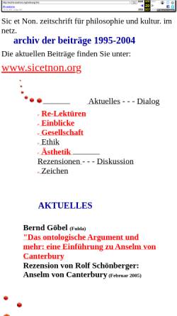 Vorschau der mobilen Webseite archiv.sicetnon.org, Gottesbeweis des Aristoteles