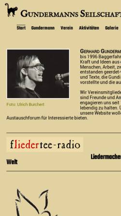 Vorschau der mobilen Webseite www.gundi.de, Gundermanns Seilschaft e.V.