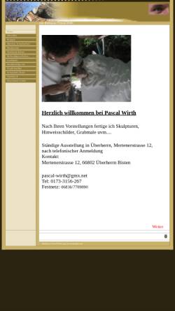 Vorschau der mobilen Webseite www.pascalwirth.de, Wirth, Pascal Bildhauer