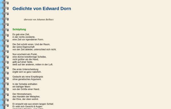 Vorschau von www.alb-neckar-schwarzwald.de, Gedichte von Edward Dorn