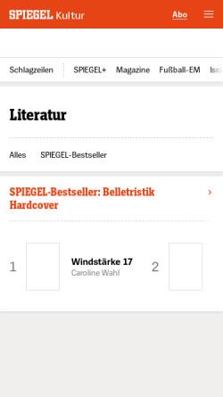 Vorschau der mobilen Webseite gutenberg.spiegel.de, Annette von Droste-Hülshoff im Projekt Gutenberg
