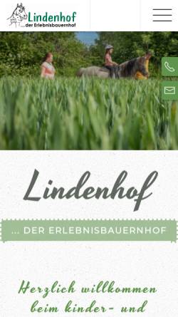 Vorschau der mobilen Webseite lindenhofurlaub.de, Lindenhof
