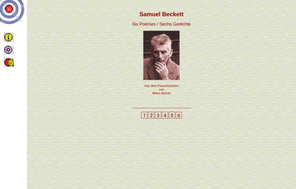 Samuel Beckett: Six Poèmes / Sechs Gedichte