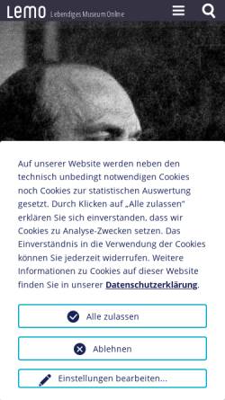 Vorschau der mobilen Webseite www.dhm.de, Biographie: Max Beckmann, 1884-1950
