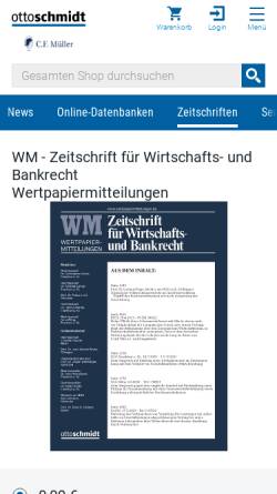 Vorschau der mobilen Webseite www.wmrecht.de, WM Wirtschafts- und Bankrecht