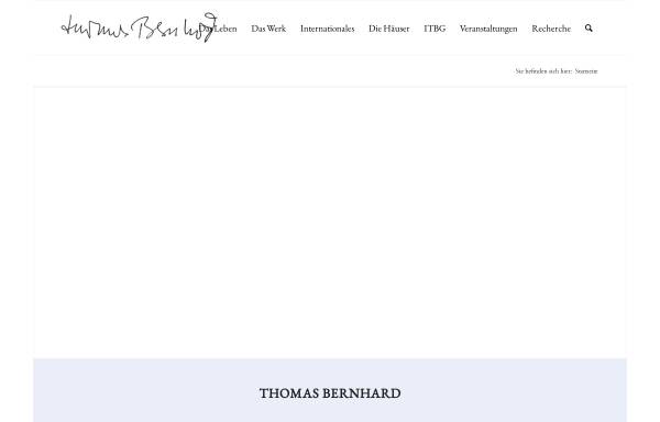 Vorschau von thomasbernhard.at, Internationale Thomas-Bernhard-Gesellschaft