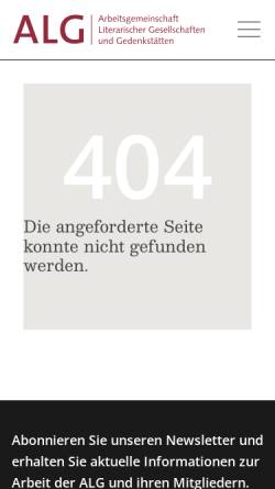 Vorschau der mobilen Webseite www.alg.de, Rudolf-Borchardt-Gesellschaft e.V.
