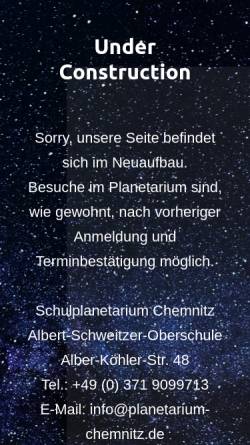 Vorschau der mobilen Webseite www.planetarium-chemnitz.de, Schulplanetarium