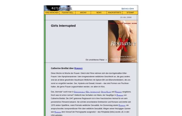 Vorschau von www.artechock.de, artechock: Girls Interrupted