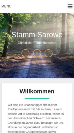 Vorschau der mobilen Webseite www.sarowe.de, Pfadfinderstamm Sarowe