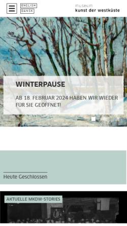 Vorschau der mobilen Webseite www.mkdw.de, Museum 'Kunst der Westküste'