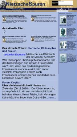 Vorschau der mobilen Webseite www.friedrichnietzsche.de, Friedrich Nietzsche - Spuren
