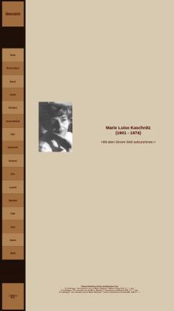 Vorschau der mobilen Webseite www.dichterinnen.de, Marie Luise Kaschnitz, Biographie