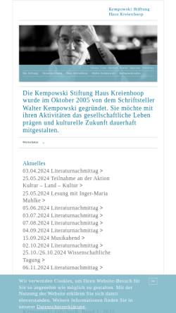 Vorschau der mobilen Webseite www.kempowski.de, KempowskiNews
