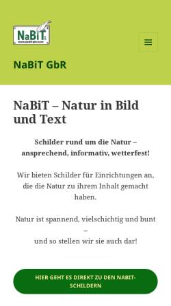 Vorschau der mobilen Webseite www.nabit-gbr.com, NaBiT Natur in Bild und Text GbR