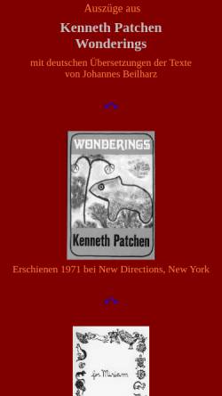 Vorschau der mobilen Webseite www.alb-neckar-schwarzwald.de, Kenneth Patchen: Wonderings