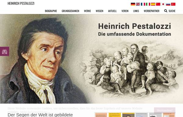 Vorschau von www.heinrich-pestalozzi.de, Pestalozzi: Die Internetdokumentation