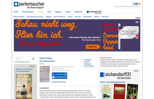 Vorschau von www.perlentaucher.de, Der Bademeister