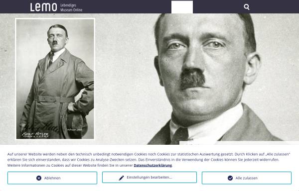 Vorschau von www.dhm.de, Biographie: Adolf Hitler, 1889-1945