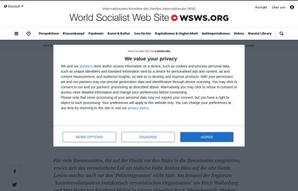 Vorschau von www.wsws.org, Wie Stalin deutsche Kommunisten verfolgte