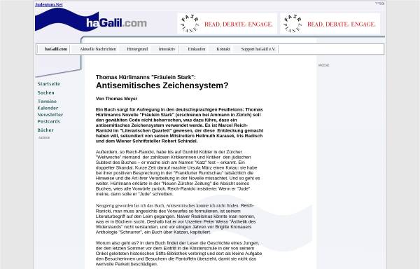 Vorschau von www.judentum.net, Fräulein Stark: Antisemitisches Zeichensystem?