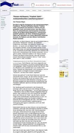 Vorschau der mobilen Webseite www.judentum.net, Fräulein Stark: Antisemitisches Zeichensystem?