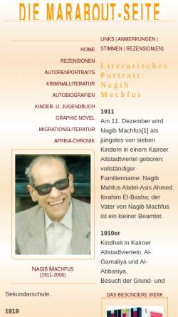 Vorschau der mobilen Webseite www.marabout.de, Nagib Machfus