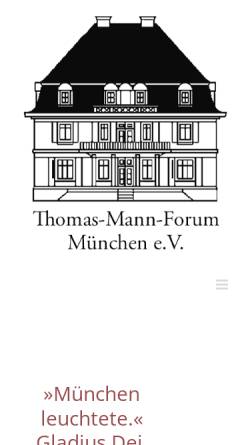 Vorschau der mobilen Webseite www.tmfm.de, Thomas-Mann-Förderkreis München e.V.