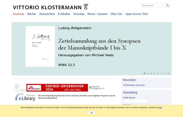 Vorschau von www.klostermann.de, Vittorio Klostermann Verlag