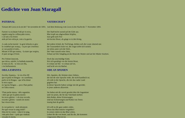 Vorschau von www.jbeilharz.de, Gedichte von Joan Maragall