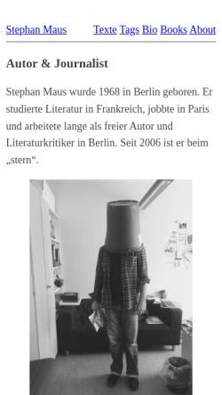 Vorschau der mobilen Webseite www.stephanmaus.de, Nicht als Worte