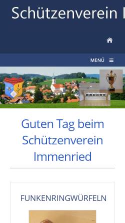 Vorschau der mobilen Webseite www.schuetzenverein-immenried.de, Schützenverein Immenried e.V.