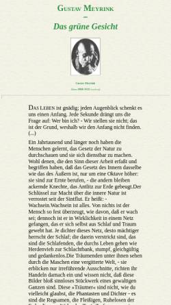 Vorschau der mobilen Webseite www.celtoslavica.de, Meyrink: Das grüne Gesicht