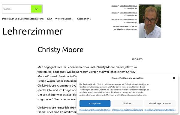 Vorschau von www.herr-rau.de, Lehrerzimmer: Christy Moore
