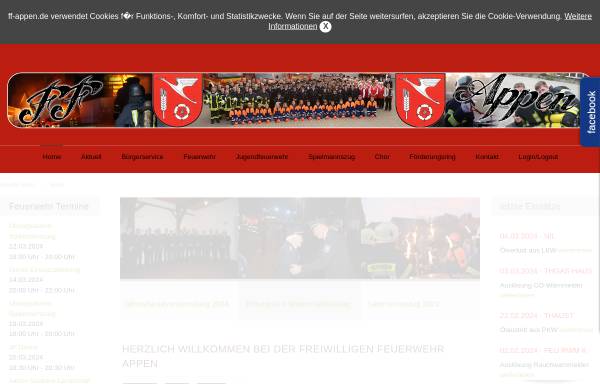 Vorschau von www.ff-appen.de, Freiwillige Feuerwehr Appen