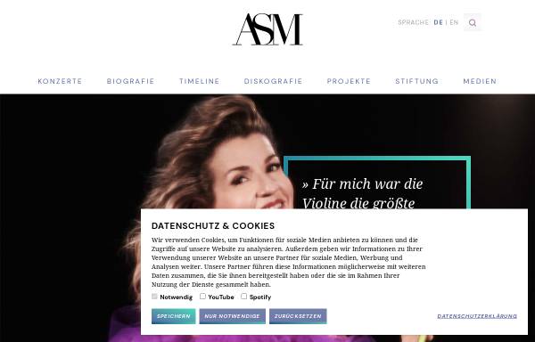 Vorschau von www.anne-sophie-mutter.de, Anne-Sophie Mutter
