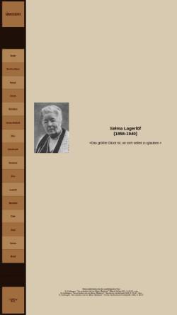 Vorschau der mobilen Webseite www.dichterinnen.de, Selma Lagerlöf, Biographie
