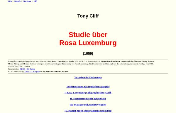 Tony Cliff: Rosa Luxemburg (1959/1968)
