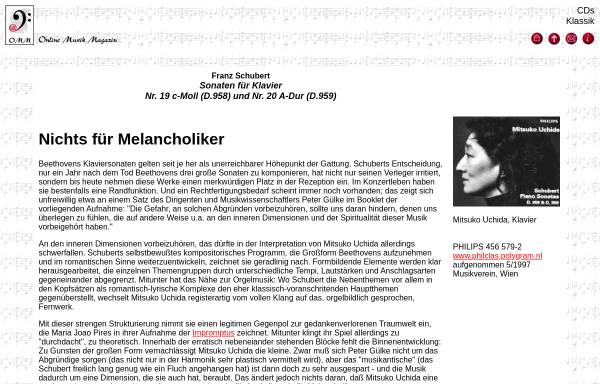 Vorschau von www.omm.de, Nichts für Melancholiker