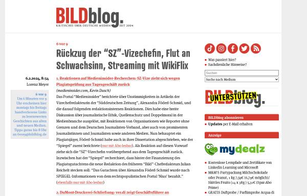 Vorschau von bildblog.de, BildBlog