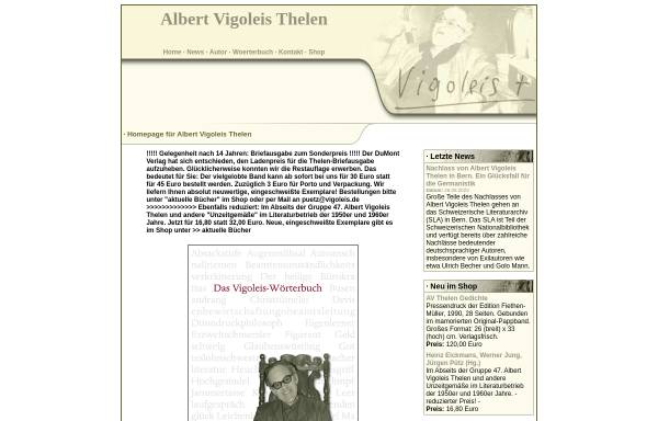 Homepage für Albert Vigoleis Thelen