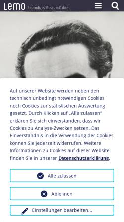 Vorschau der mobilen Webseite www.dhm.de, Ernst Toller