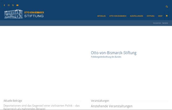 Vorschau von www.bismarck-stiftung.de, Otto-von-Bismarck-Stiftung