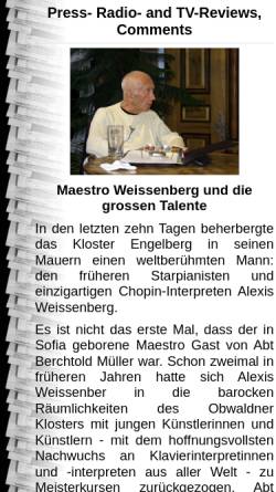 Vorschau der mobilen Webseite www.laborantes.com, Maestro Weissenberg und die grossen Talente
