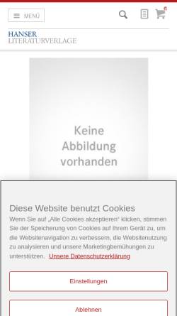 Vorschau der mobilen Webseite www.hanser-literaturverlage.de, W. Williams: Gut im Rennen