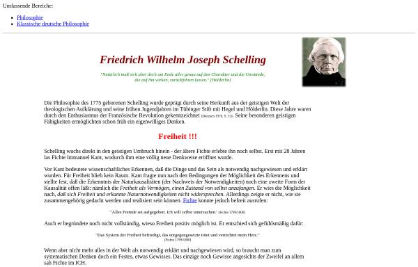 Vorschau von www.thur.de, Friedrich Wilhelm Joseph von Schelling