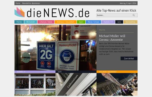 Vorschau von www.dienews.de, Die-News.de