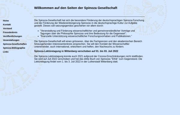 Vorschau von www.spinoza-gesellschaft.de, Spinoza Gesellschaft e.V.
